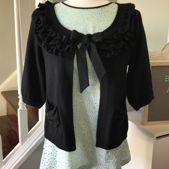 Juicy Couture Sweaters - Juicy Couture black shrug cashmere sweater size S